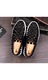 Pantofi Barbati, Zamo®, Zermatt, din Piele Ecologica, cu Scilipici si Tinte Negre, fara Inchidere, Negri, Marime 42EU