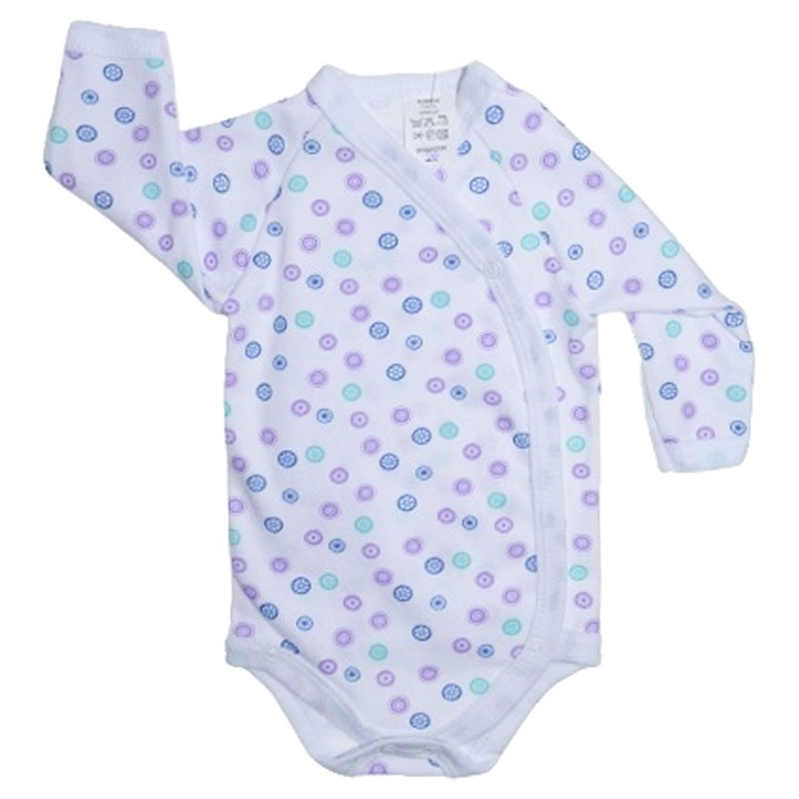 Body cu maneca lunga pentru copii Mini Junior 220124-3, Alb 106248