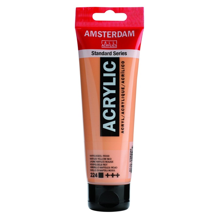 Акрилна боя Amsterdam Standart Series 120 ml, Неаполитанска Жълто-червена, 224