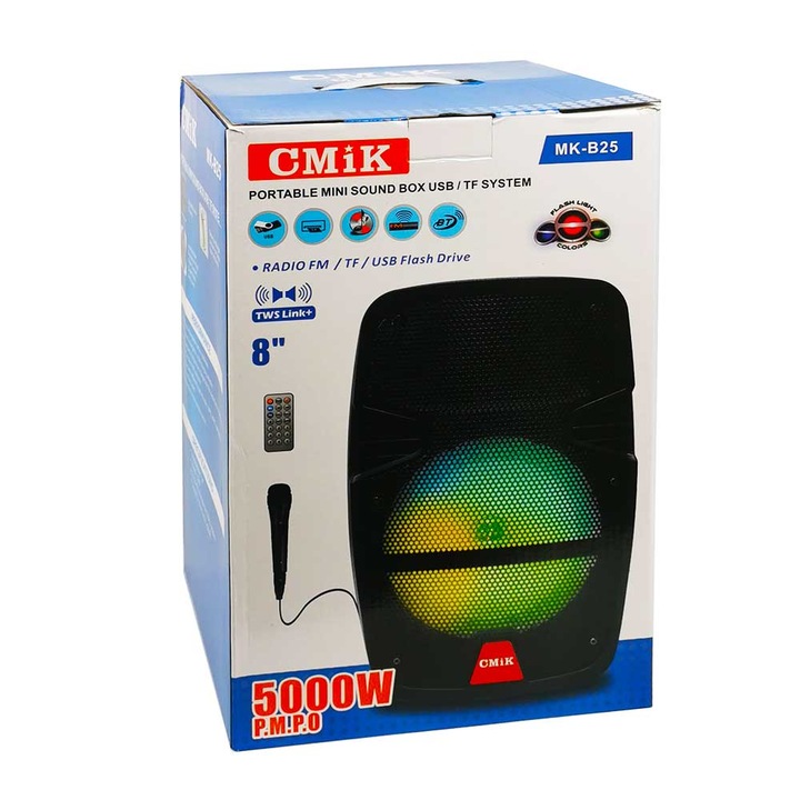 Bluetooth колонка, С дистанционно, 8 инчов високоговорител