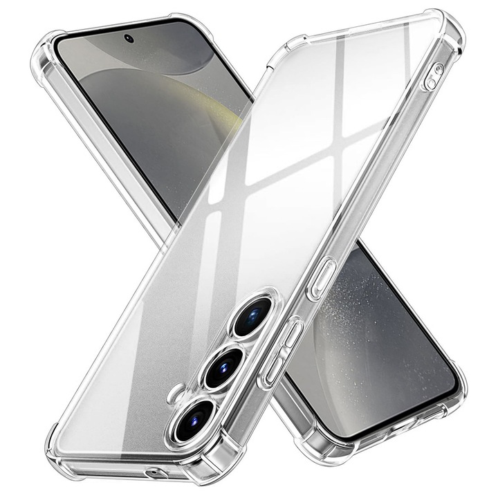Калъф, съвместим с Samsung Galaxy S24 Plus, ударопоглъщащ, X48, пластмаса, прозрачен