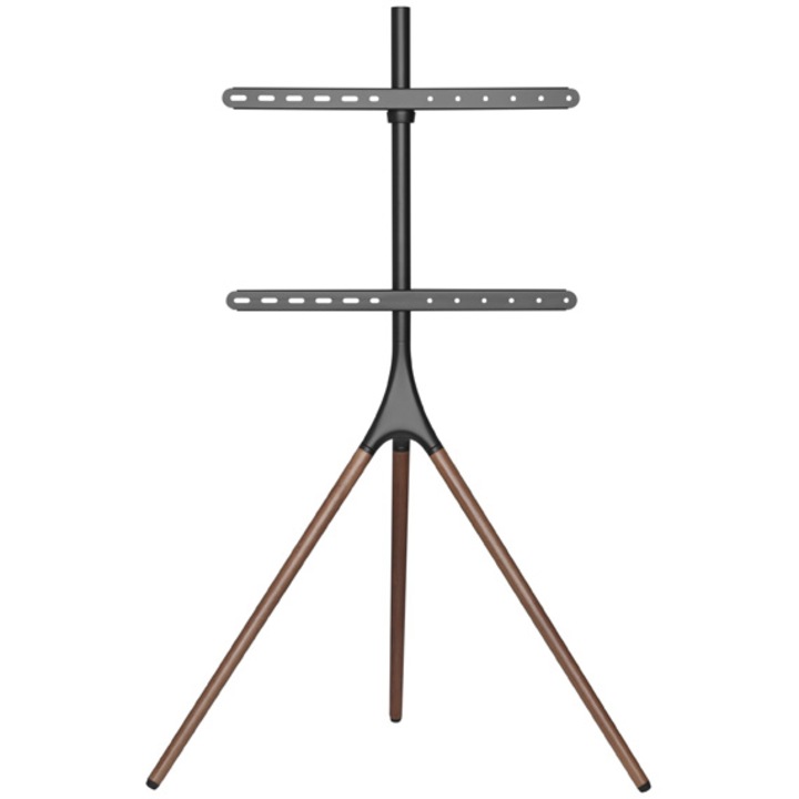 Подова стойка за TV Superior SUPSTV012, Регулируем, 42"-70" (105 см-177 см), 25 кг, Черен/Кафяв