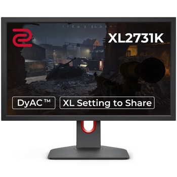 Monitor Gaming BenQ ZOWIE XL2731K, 27", TN, Full HD, HDMI, DisplayPort, 165 Hz, 1 ms, Pivot, Negru