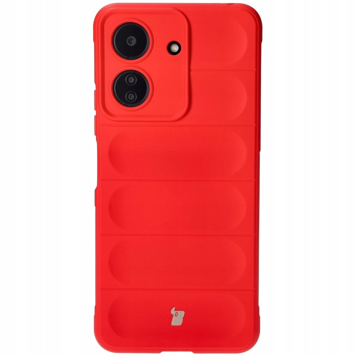 Защитен капак Bizon за Xiaomi Redmi 13C/Poco C65, Пластмасов, Червен