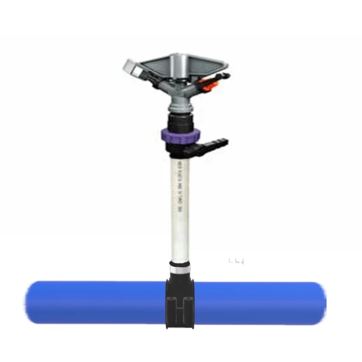 Set Piesa de bransare 90 mm x 1”, gri aspersor, robinet, tija 60cm