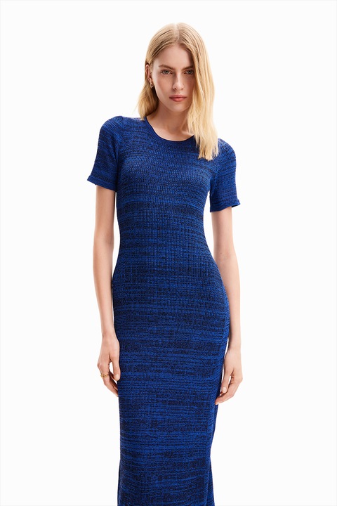 DESIGUAL, Finomkötött midiruha, Sötétkék, S
