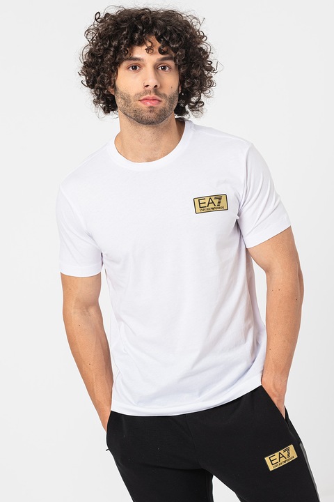 EA7, Kerek nyakú pamutpóló, Fehér