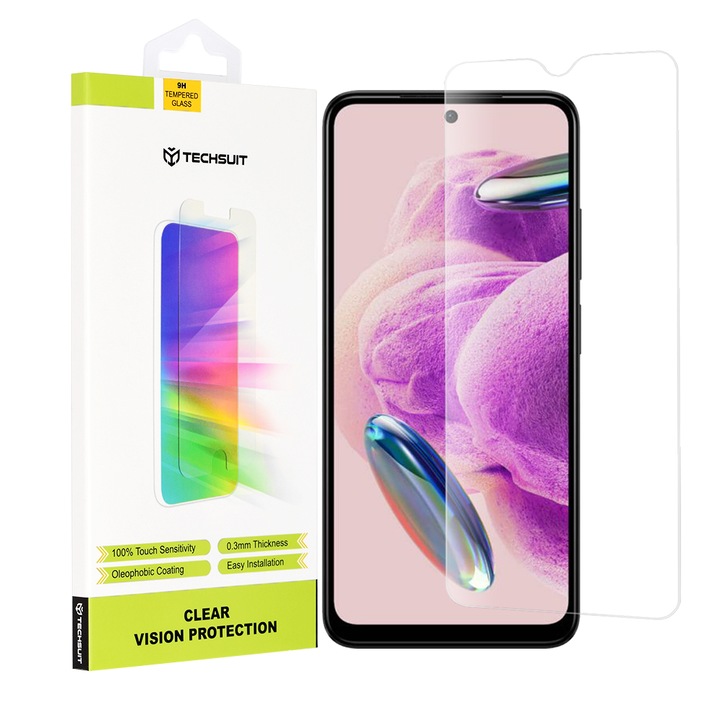 Стъклен Протектор за Xiaomi Redmi Note 12S - Techsuit Clear Vision - Прозрачен