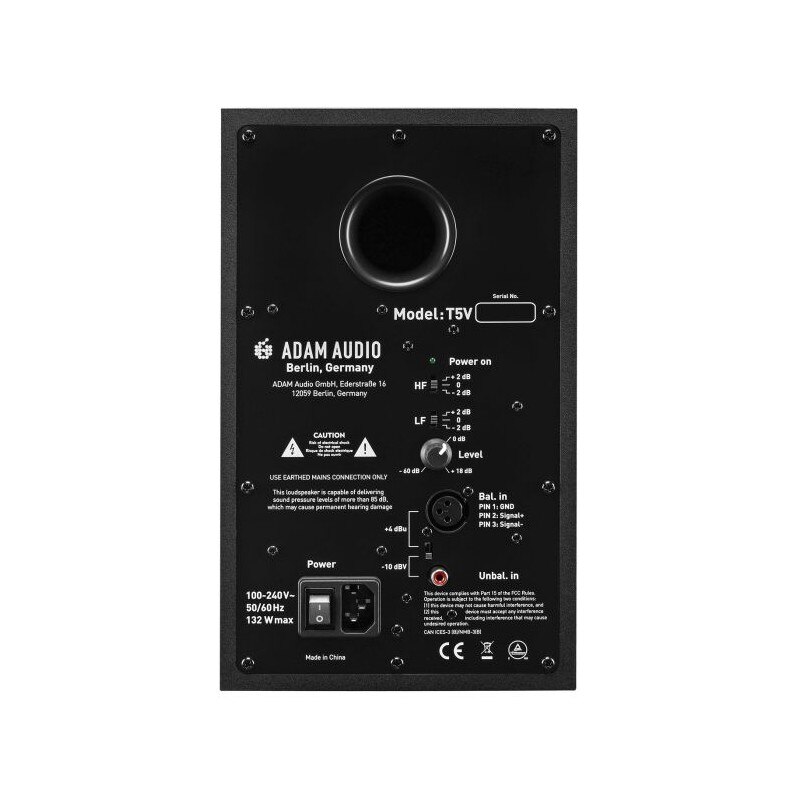 Monitor studio activ Adam Audio T5V, Negru