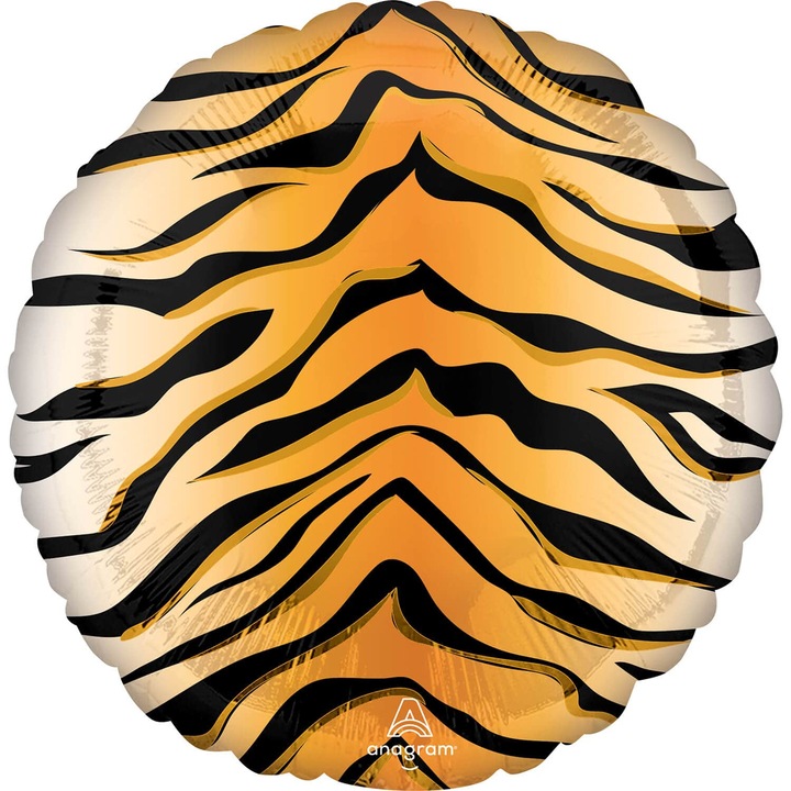 Balon petrecere, Anagram, Folie, Cu model, 46 cm, Maro/Negru
