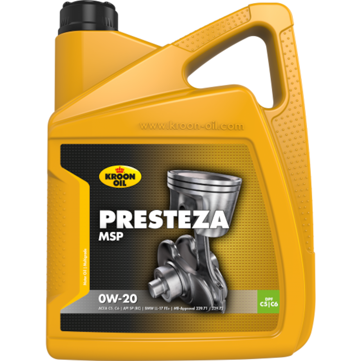 Ulei motor KROON OIL Presteza MSP 0W20 36497, volum 5 litri, sintetic