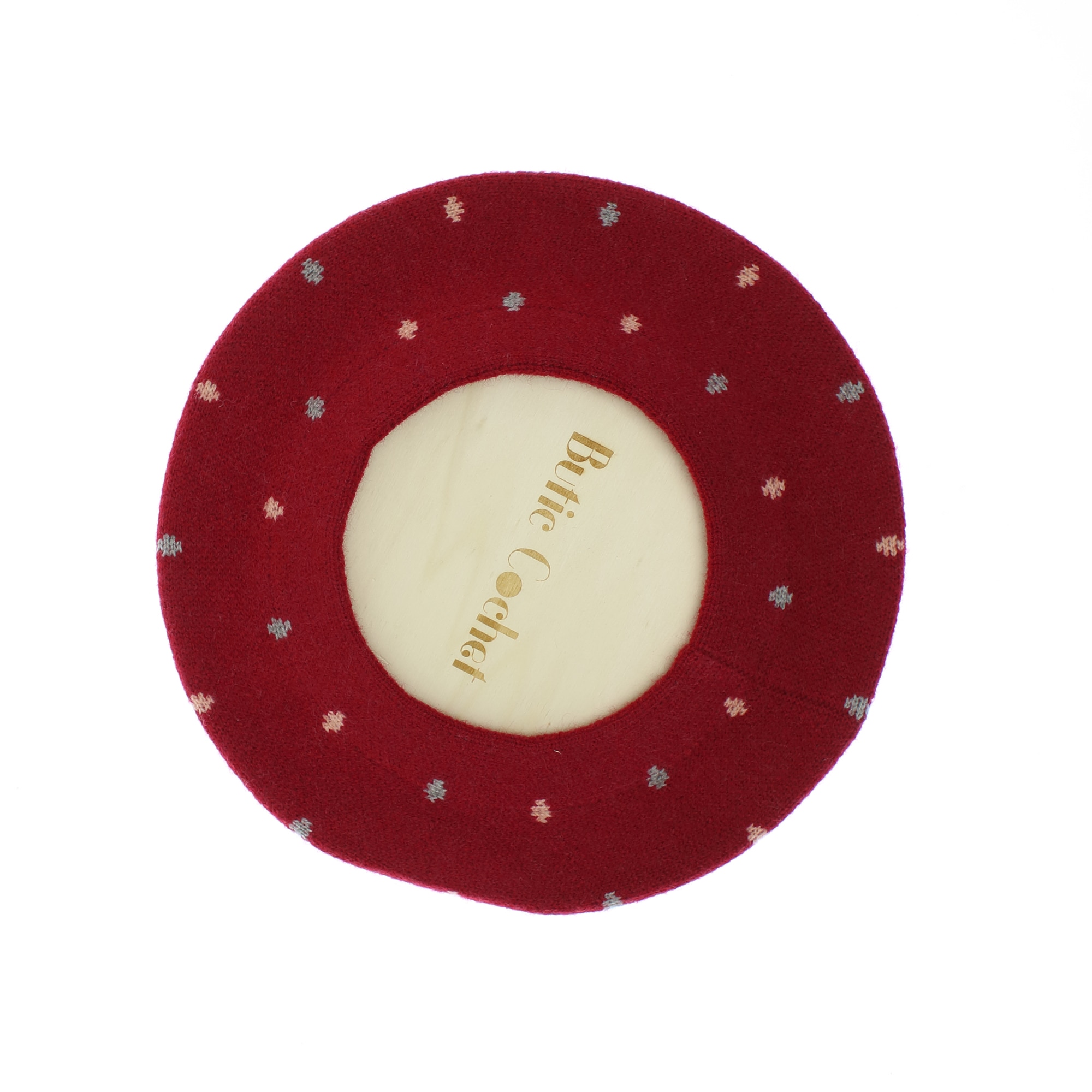 Bereta de dama, din lana, ButicCochet, one size, Visiniu BSC688 eMAG.ro