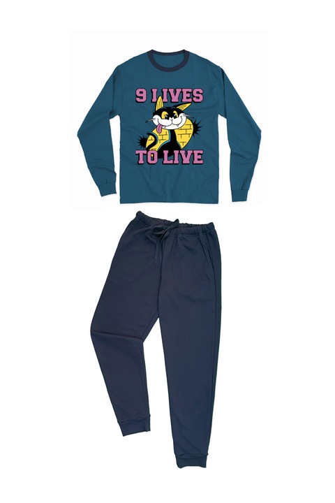 Ferfi pizsama 9 elettol eloig nyomtatassal, Kék