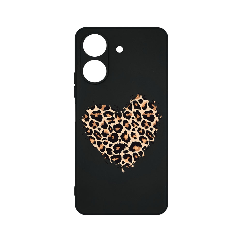 Husa BestCase® Slim SIlicon 0.8MM, Compatibila Cu Xiaomi Redmi 13C, Leopard Heart, Protectie Camera, Rezistenta la uzura, c-B 761