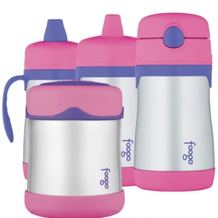 Set 4 termosuri pentru copii, Thermos, 0.29l, Inox, Multicolor