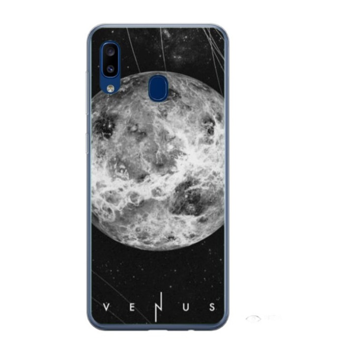 Husa personalizata HQ Print si Folie de Silicon pentru Samsung Galaxy A40, Moon, S1D1M0212, Atlas
