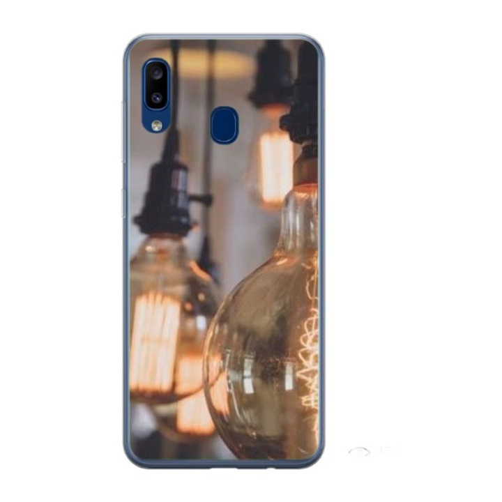 Husa personalizata HQ Print si Folie de Silicon pentru Samsung Galaxy A40, Lightbulb, S1D1M0322, Atlas