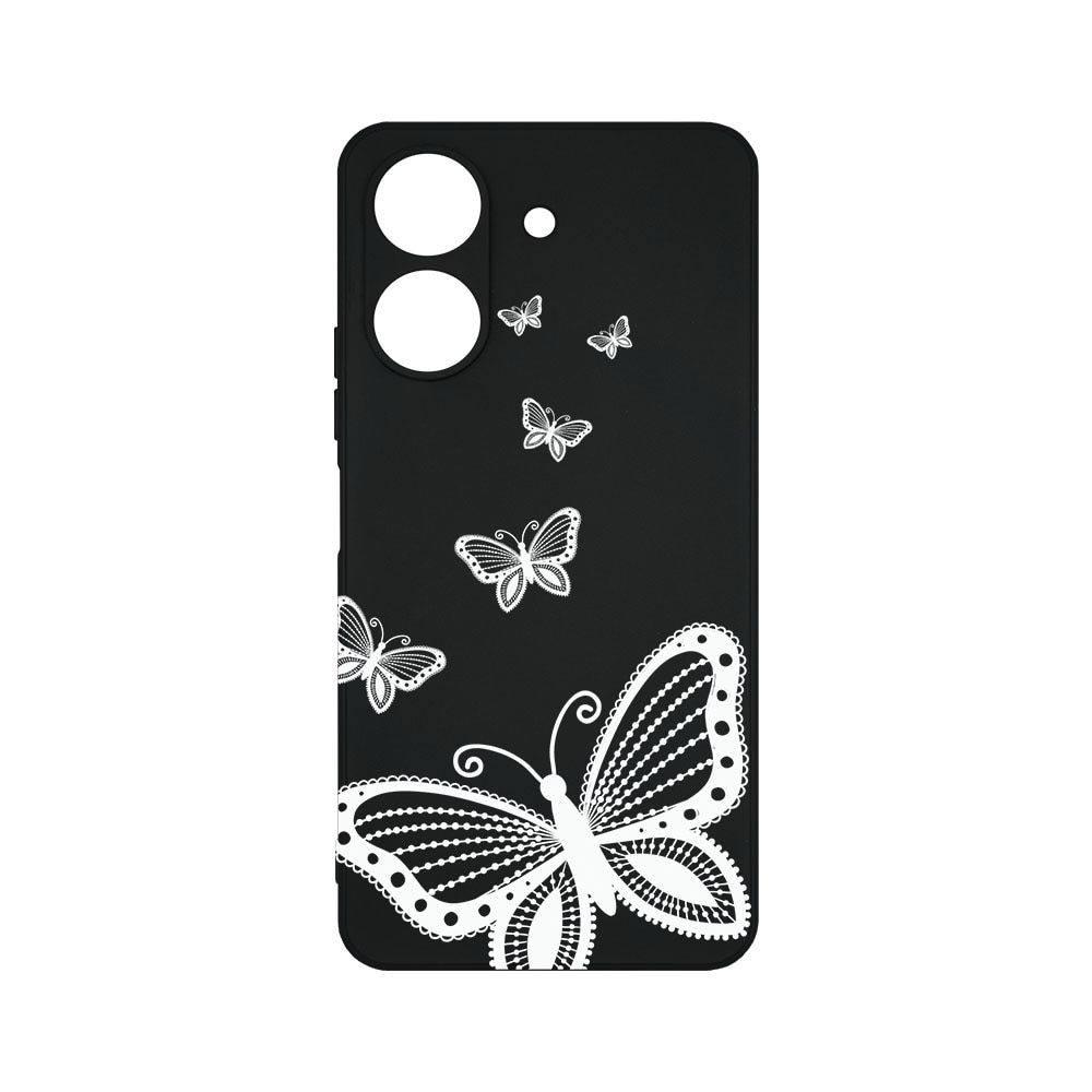 Husa BestCase® Slim SIlicon 0.8MM, Compatibila Cu Xiaomi Redmi 13C, Flowers, Protectie Camera, Rezistenta la uzura, c-B 79