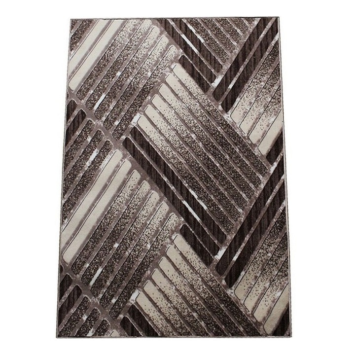 Csúszásgátló szőnyeg Sötét kávé, barna, bézs, poliészter, 200 x 300 cm