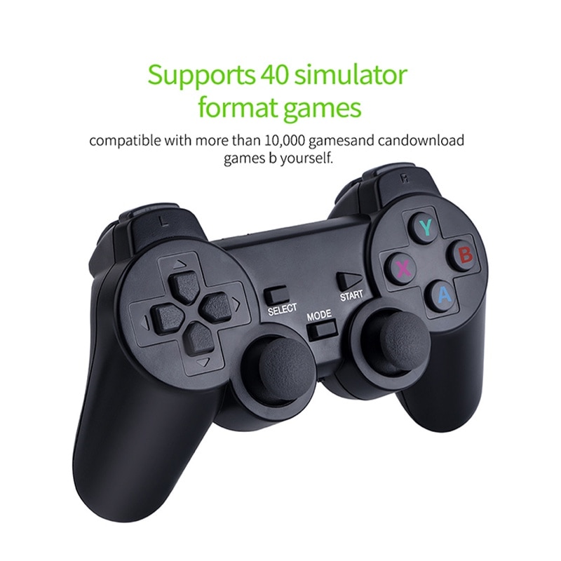 Consola de jocuri M8, jocuri HD 4K TV, M8 Handle Double Gamepad, 10000 Jocuri, 32GB, Negru