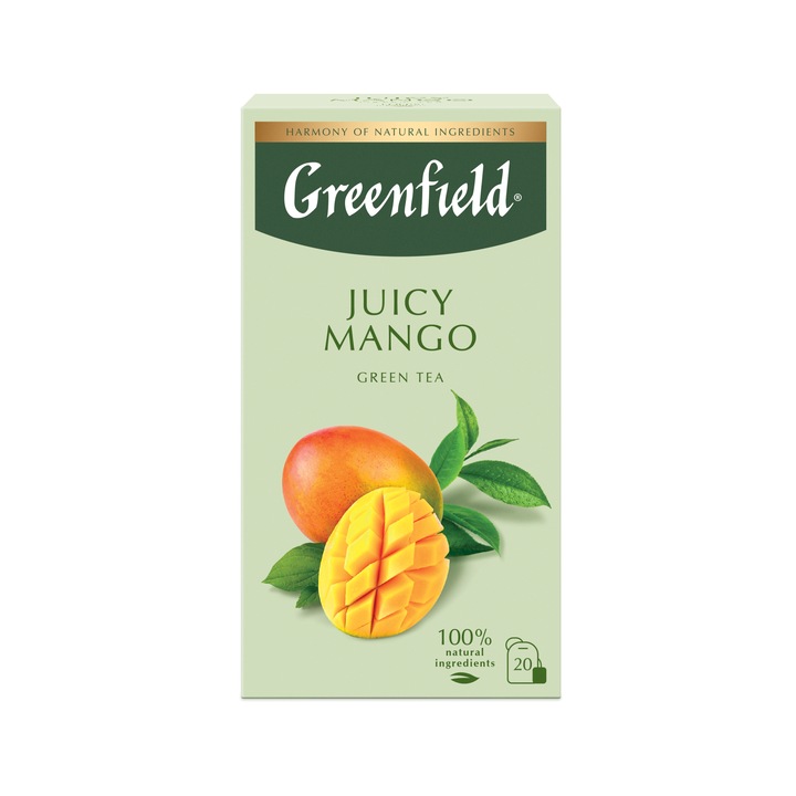 Greenfield Juicy Mango zöld tea, 20 tasak x 1,7 g