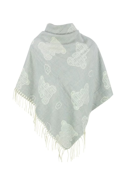 Esarfa elegant, Agrafka, Cald, model Xac-01, 140x140 cm, din bumbac, Gri