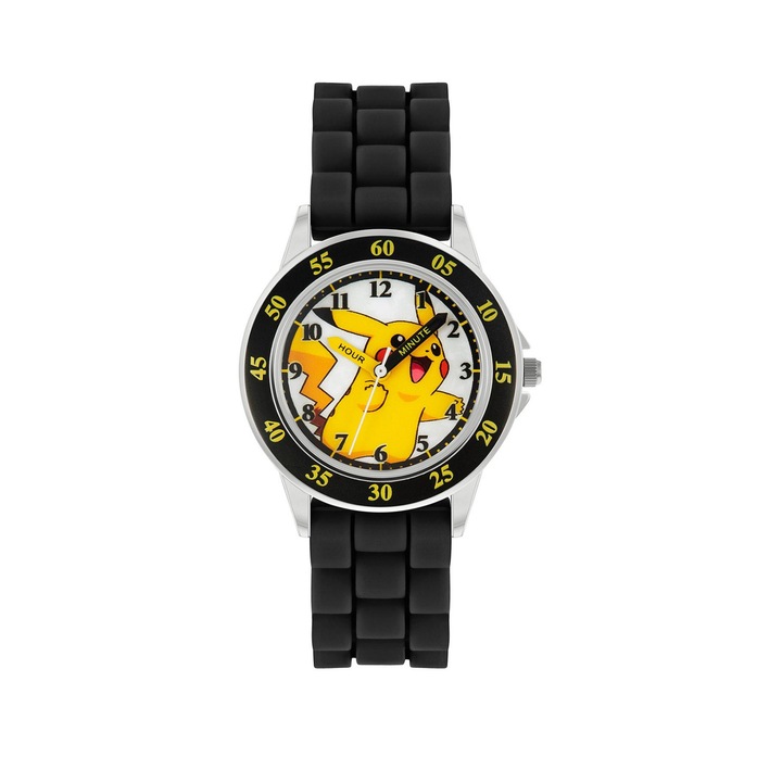 Ceas de mana, pentru copii, POKEMON, negru, Peers Hardy