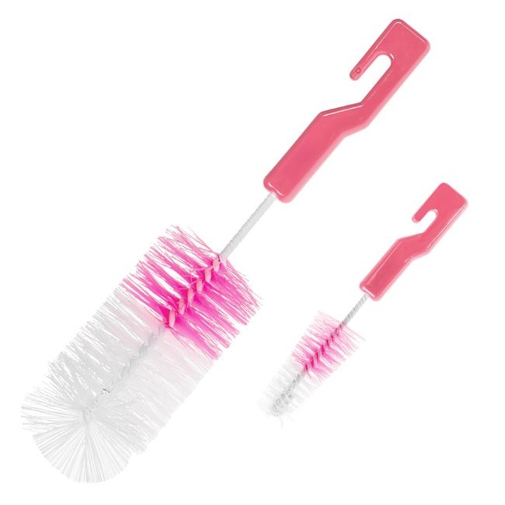 Set 2 Perii de Curatat Biberoane si Tetine, Rosie