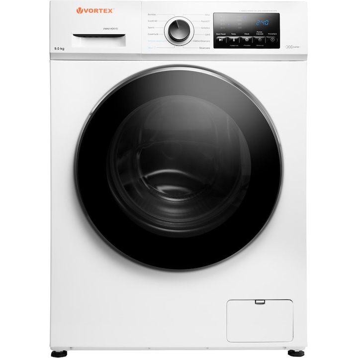 Masina de spalat rufe frontala VORTEX VMA914D01S, 9 kg, 1400rpm, Clasa C, alb