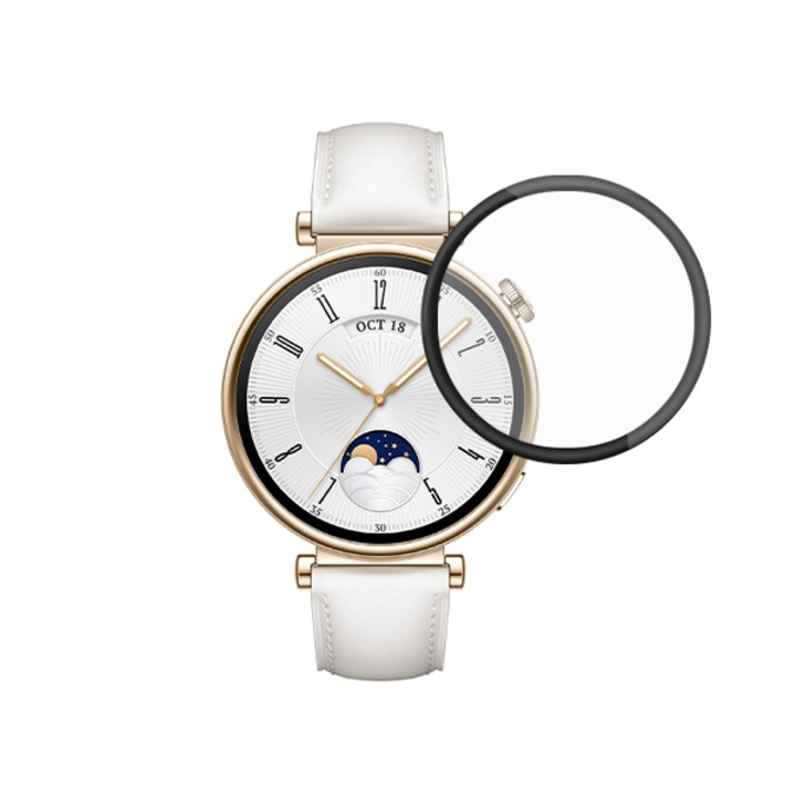 Стъклен протектор Fendo 3D за смарт часовник Huawei Watch GT4 41мм, черно