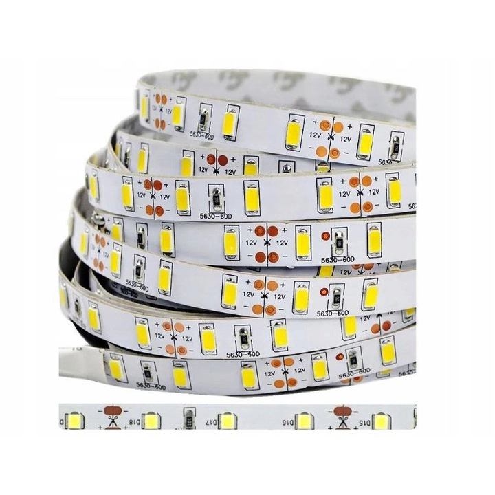 Banda LED, ECOLIGHT, IP20, 24W, 5m, Alb