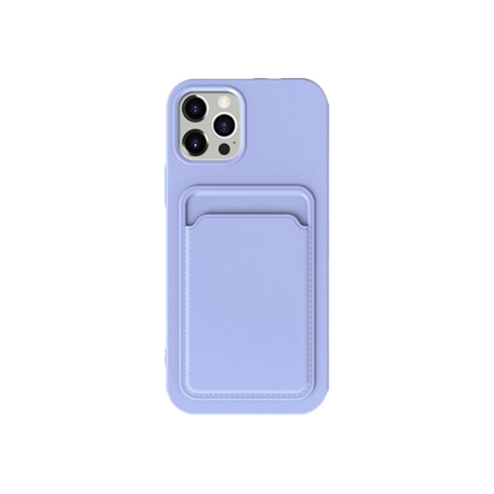 Husa XO TPU cu slot pentru card compatibila cu Apple iPhone 15 Pro, mov