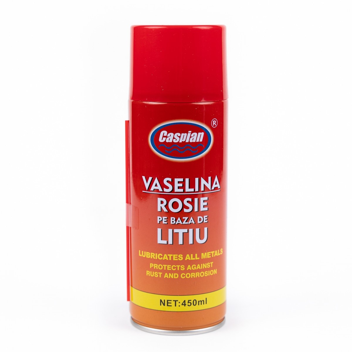 Spray vaselina Caspian, 450 ml, pe baza de litiu, culoare rosu - eMAG.ro
