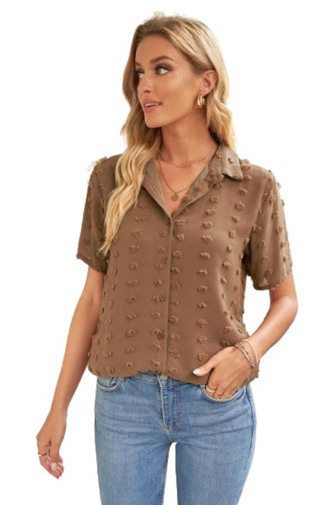 Női ing, WildFashion, poliészter, barna, Barna