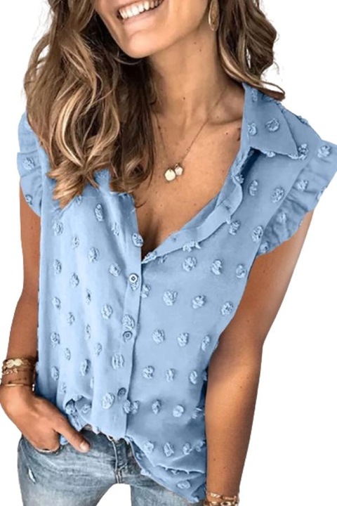 Női ing, WildFashion, poliészter, világoskék, Világoskék