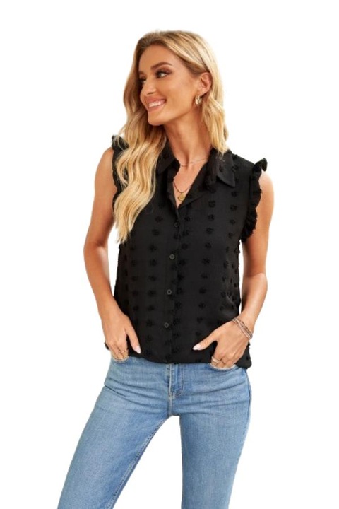 WildFashion női ing, poliészter, fekete, különféle modellek, Fekete