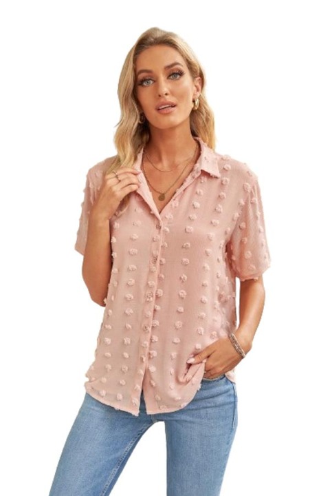 Női ing, WildFashion, poliészter, világos rózsaszín, Világos rózsaszín