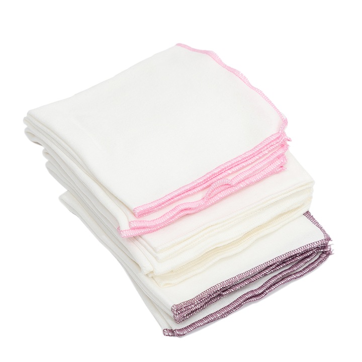 Set 10 prosopele pentru bebelusi, multicolor, Motat, dimensiuni 250x250mm, bumbac