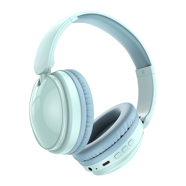 Casti bluetooth HF XO - BE36 crystal clear green