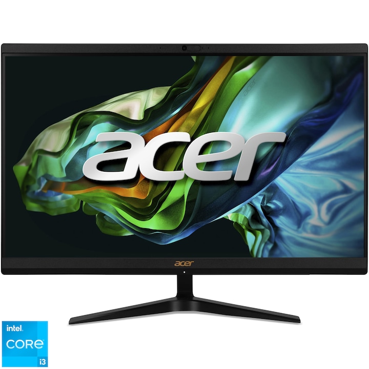 Sistem All-in-One Acer Aspire C24-1800 cu procesor Intel® Core™ i3-1305U pana la 4.5 GHz, 23.8", Full HD, IPS, 16GB DDR4, 512GB SSD, Intel® UHD Graphics, No OS, Black