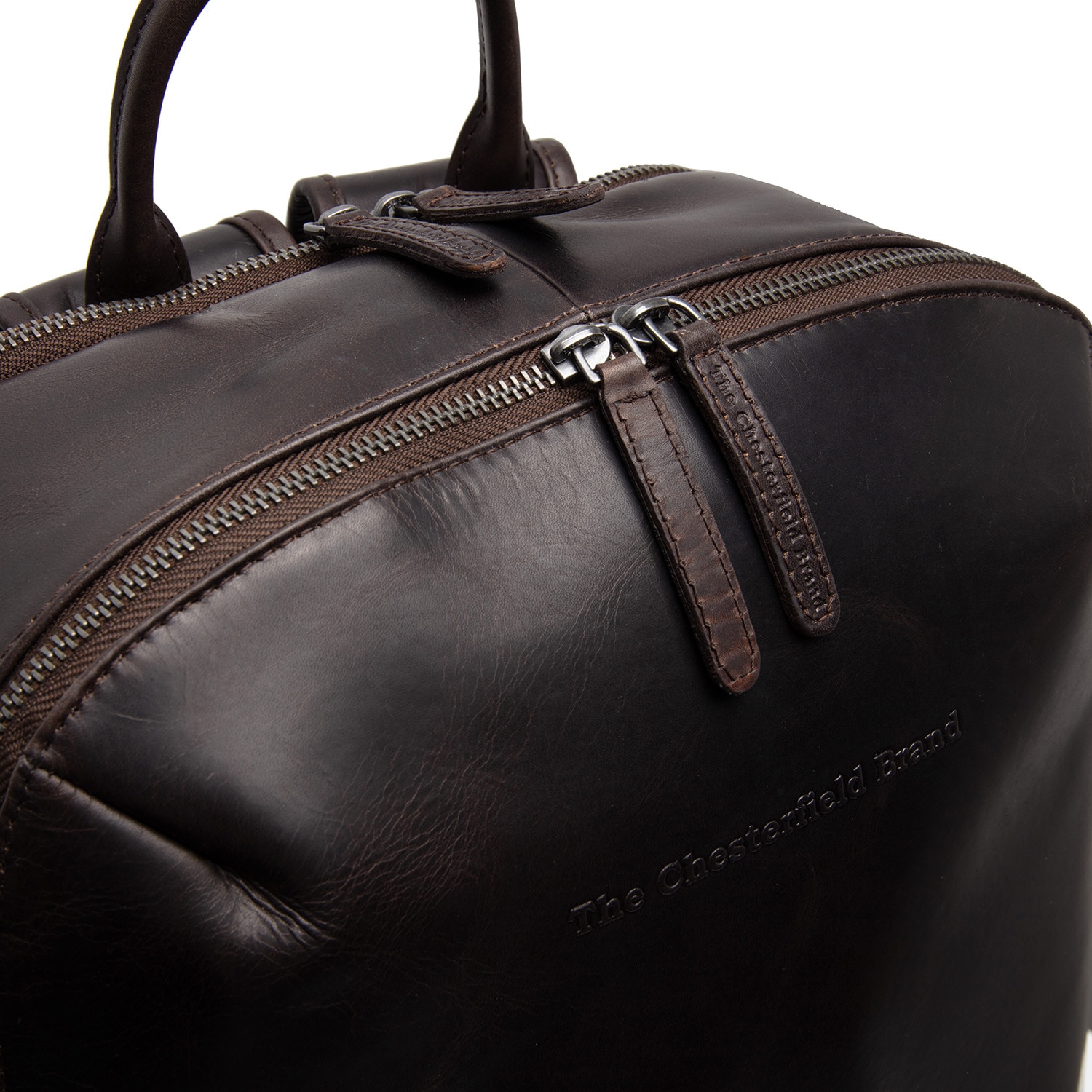 Rucsac pentru laptop de 15 inch The Chesterfield Brand, piele naturala Bangkok, Maro inchis