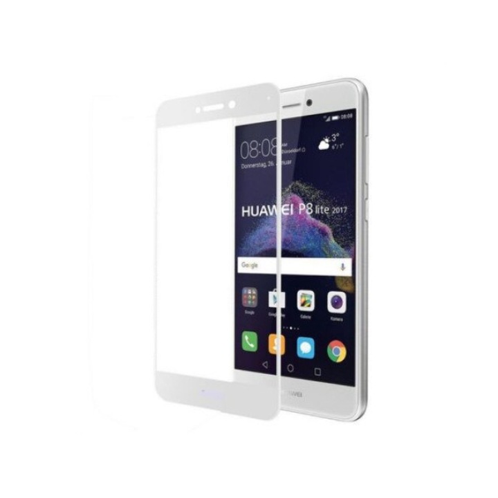 9H üvegfólia Huawei P8 Lite 2017-hez, fehér - Tökéletes képernyővédelem