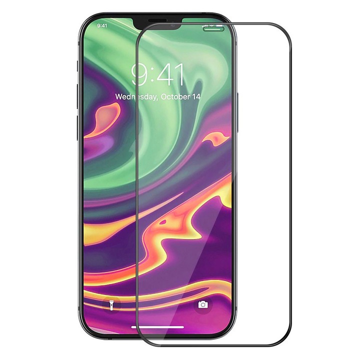 PREMIUM HARD CERAMIC закалено стъклено фолио за SAMSUNG GALAXY S24 ULTRA, с отключване с пръстов отпечатък, черни ръбове