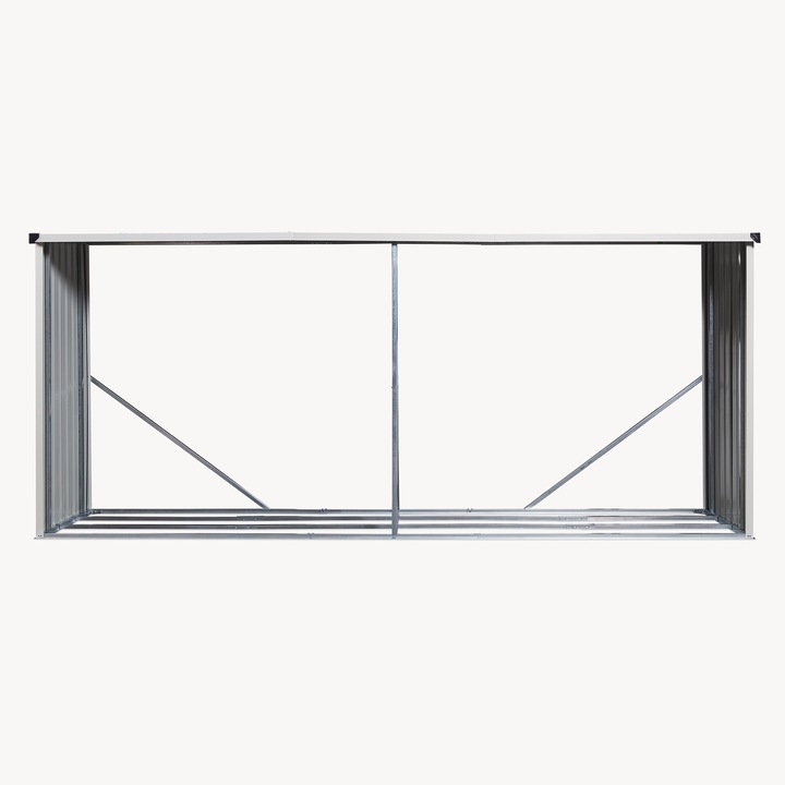 Suport depozitare lemne foc, casa.pro, ACBU-02002 Kalmar, 352 x 80 x 152 cm, otel galvanizat, gri antracit