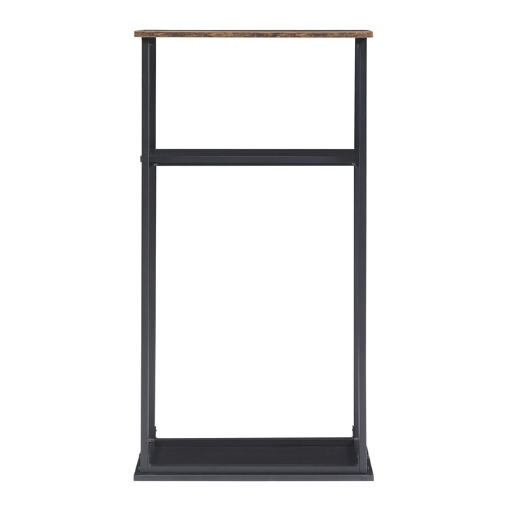 Suport lemne de foc, en.casa, PXXM-0177 Turku, 112 x 60 x 30 cm, otel, pal, multicolor, cu 2 rafturi