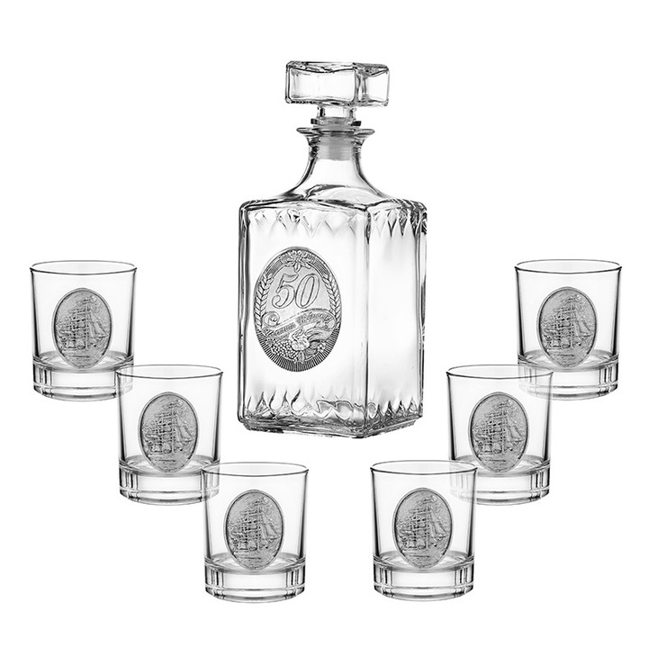 Комплект за аперитив, Димс-92, Бутилка + 6 чаши