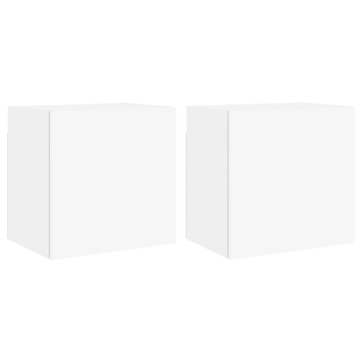 vidaXL 2 db fehér szerelt fa fali TV-szekrény 40,5 x 30 x 40 cm 13.6 kg