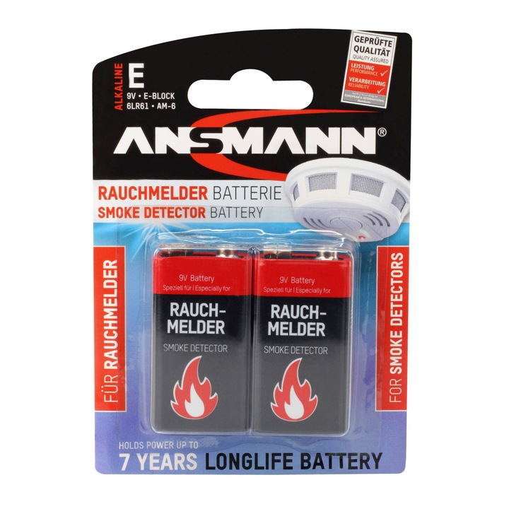 Alkáli elem Ansmann 6LR61, 9V