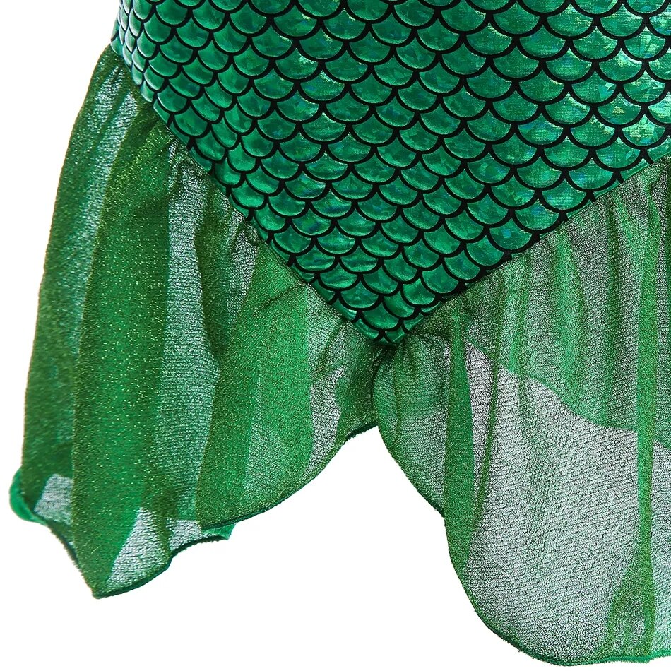 Costum Pentru Copii Mica Sirena Ariel 130cm Verde Cu Mov Emagro 