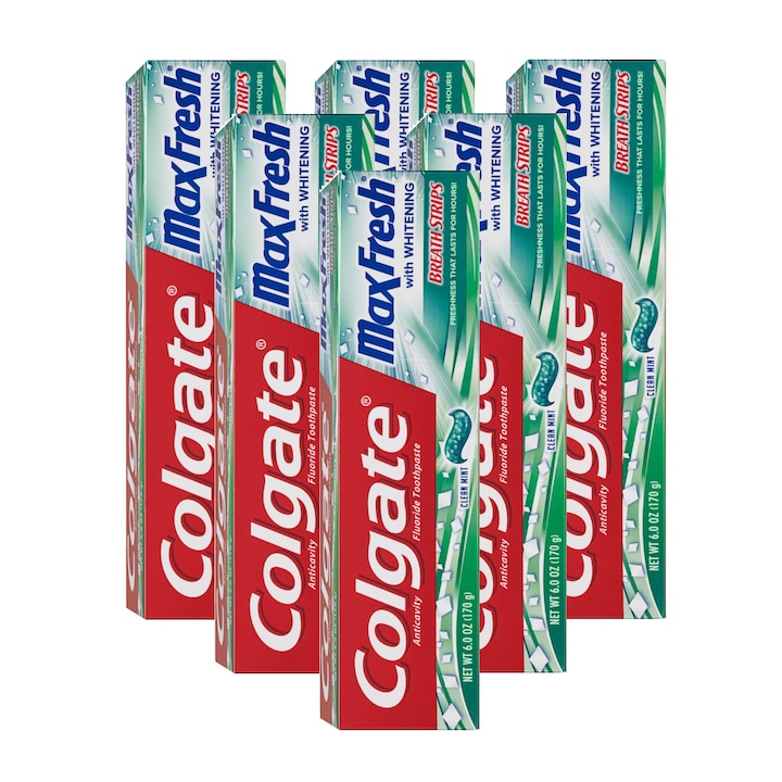 6 db Colgate Max FreshClean Mint fluoridos fogkrém készlet, 100 ml